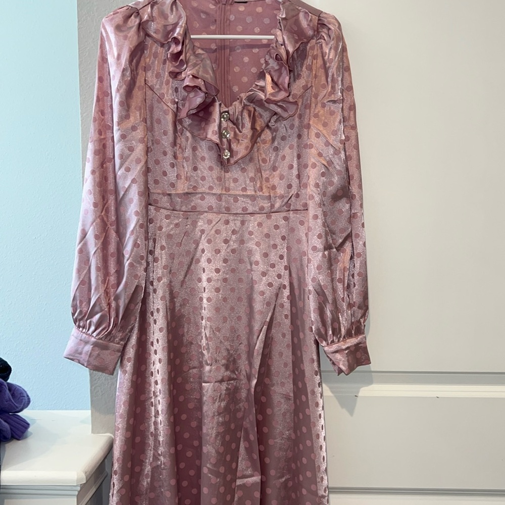 Vintage 80s pink cocktail dress